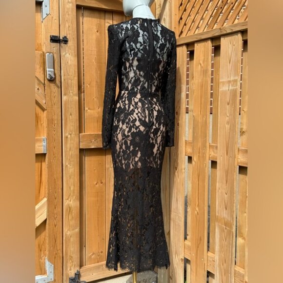 🆕 BRONX & BANCO 🧿 NWOT Colette Noir Black Lace Gown, Sz XS US 2 - Picture 7 of 16